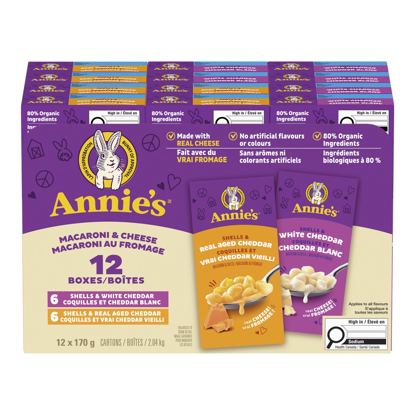 Annie's Shells & Cheddar, 12 x 170 g - image 1