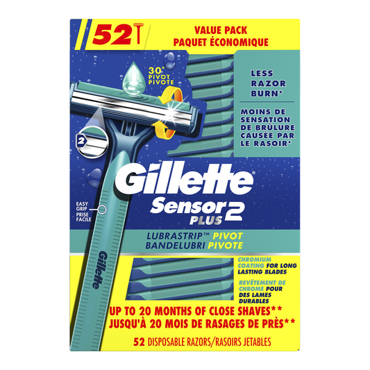 Gillette Sensor2 Plus Men's Disposable Razor, 52 count - image 1
