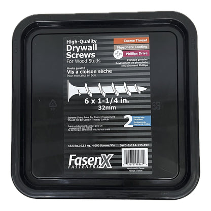 FasenX Premium Screw Drywall Screws No.6, approx 4000 screws - image 1