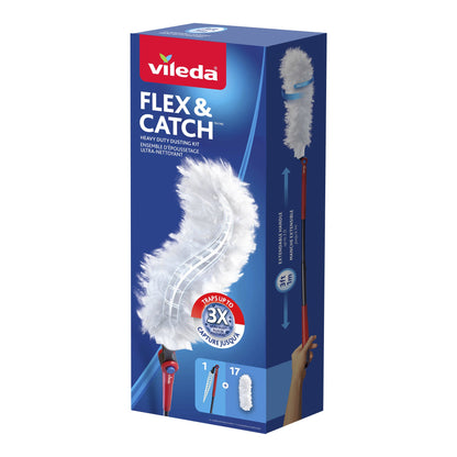 Vileda Flex And Catch Heavy Duty Dusting Kit, With 17 Refills - image 1