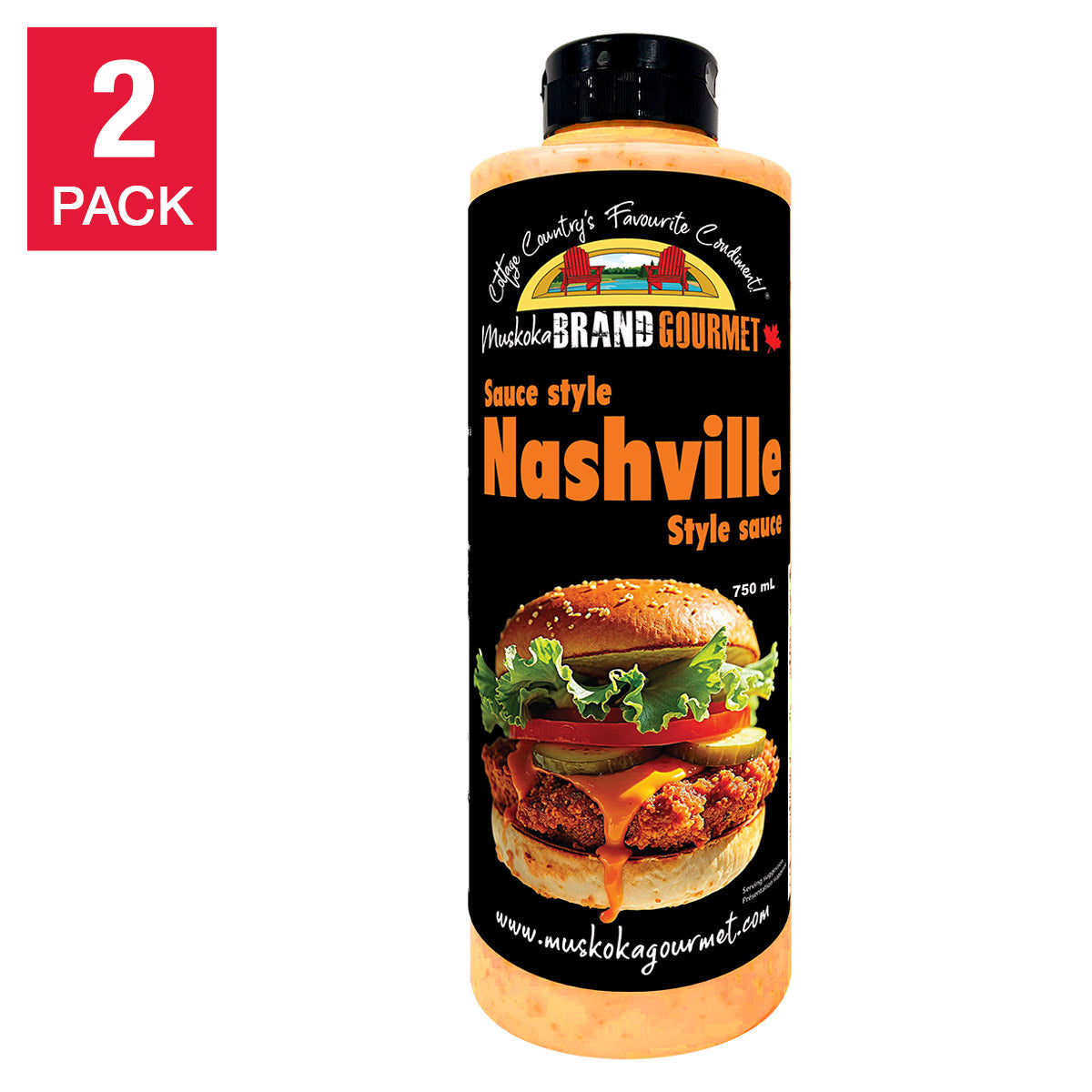 Muskoka Brand Nashville Style Sauce, 2 × 750 mL - image 2