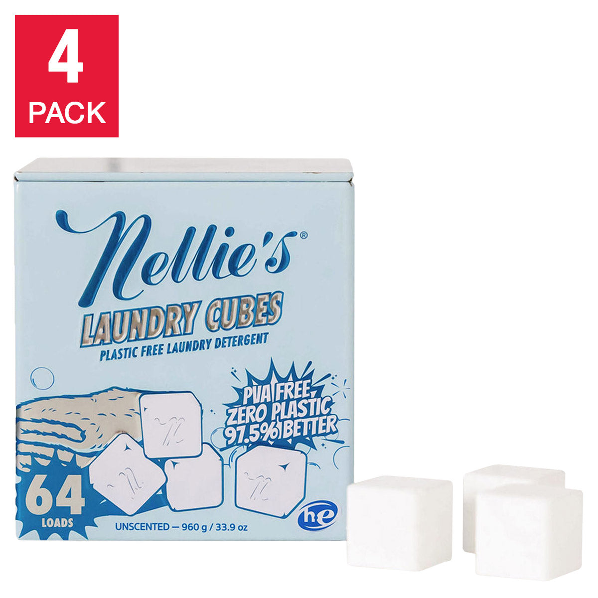 Nellie's Laundry Cubes, 256-count - image 1