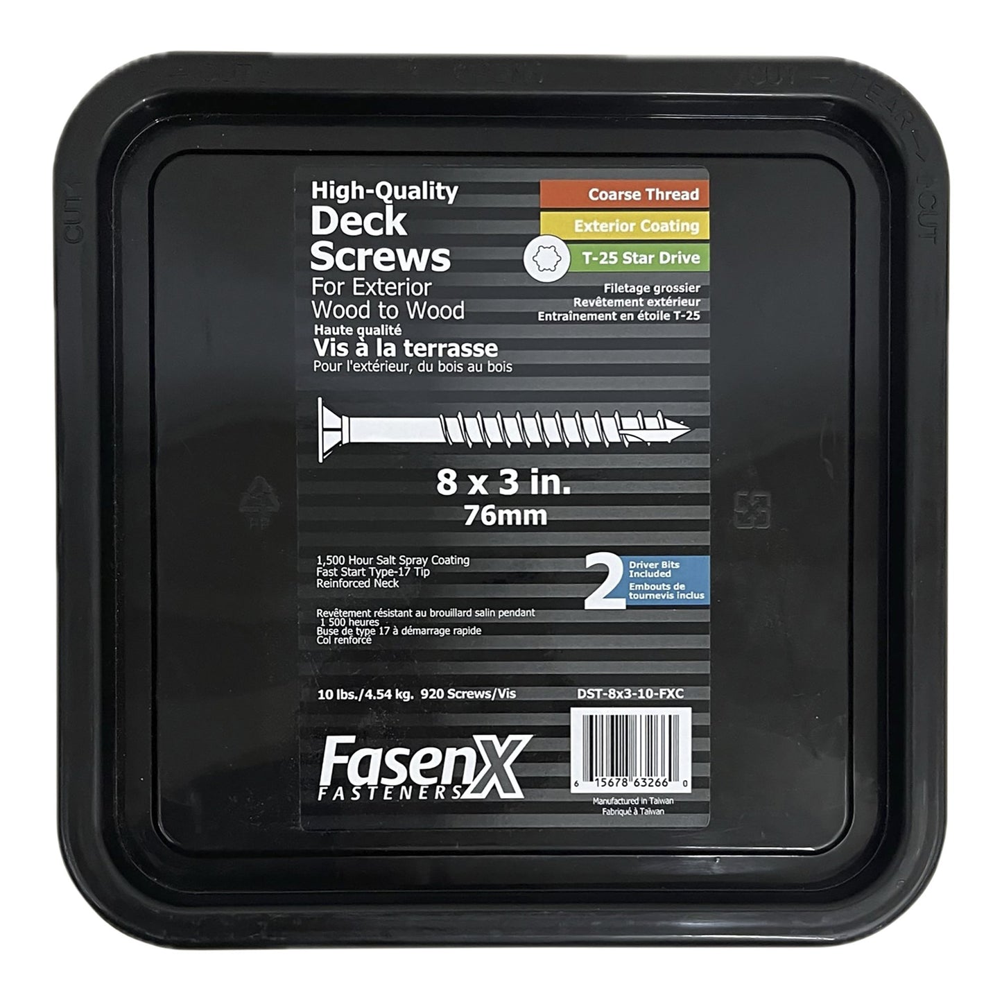 FasenX Premium Screw Deck Screws No.8, approx 920 screws - image 1