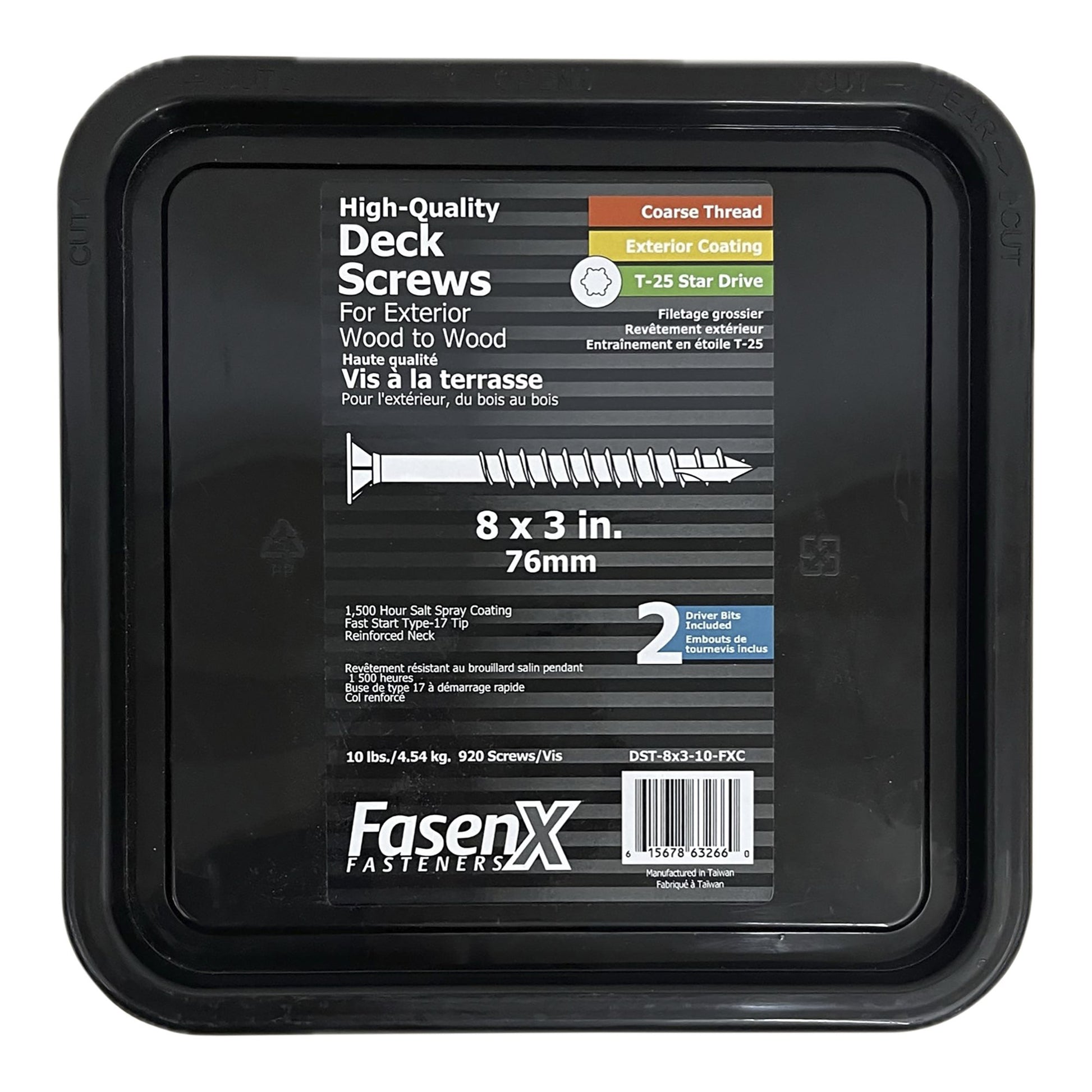 FasenX Premium Screw Deck Screws No.8, approx 920 screws - image 1