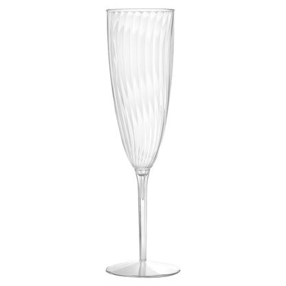 Argentia Ridge 6 oz. Clear Plastic Champagne Flutes - 160 Count - image 1