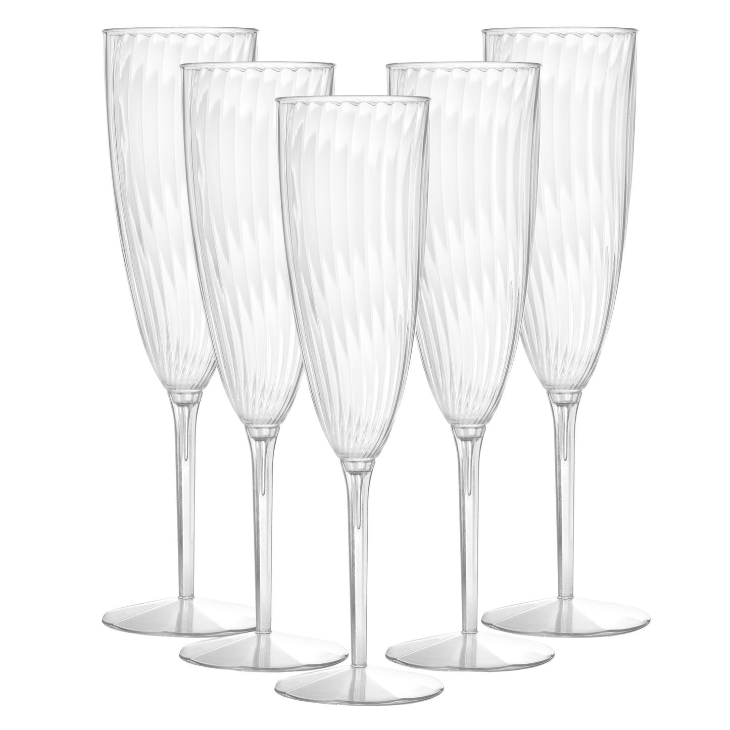 Argentia Ridge 6 oz. Clear Plastic Champagne Flutes - 160 Count - image 2