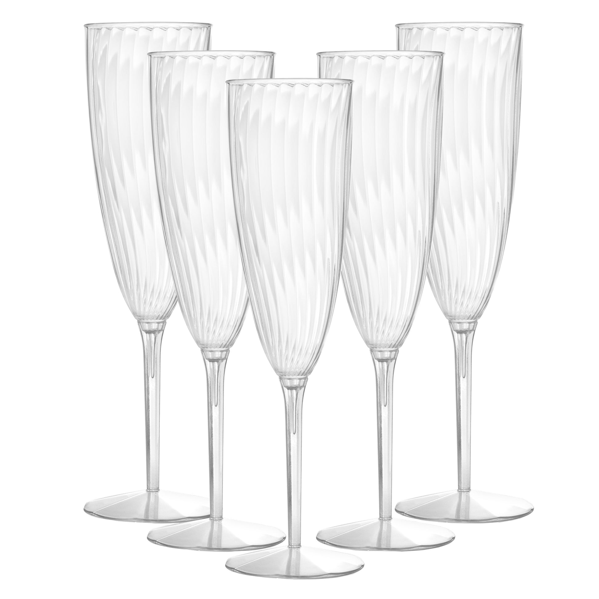 Argentia Ridge 6 oz. Clear Plastic Champagne Flutes - 160 Count - image 2