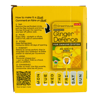 Greenhouse Ginger Defence Organic Wellness Shot Box, 2 × 2.4 L (80 Servings) - image 3