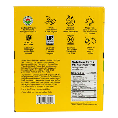 Greenhouse Ginger Defence Organic Wellness Shot Box, 2 × 2.4 L (80 Servings) - image 4