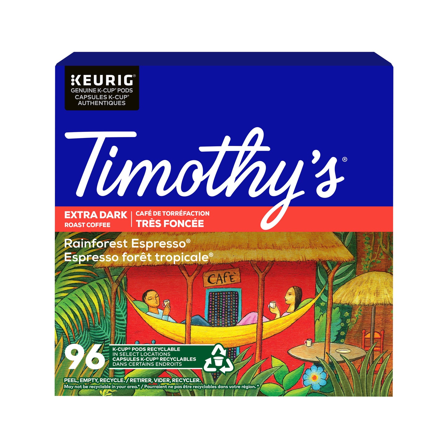Timothy's World Coffee Rainforest Espresso K-Cup Pods, 96-count - image 1