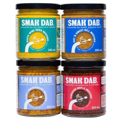 Smak Dab Mustard Variety Pack, 4 × 250mL - image 1