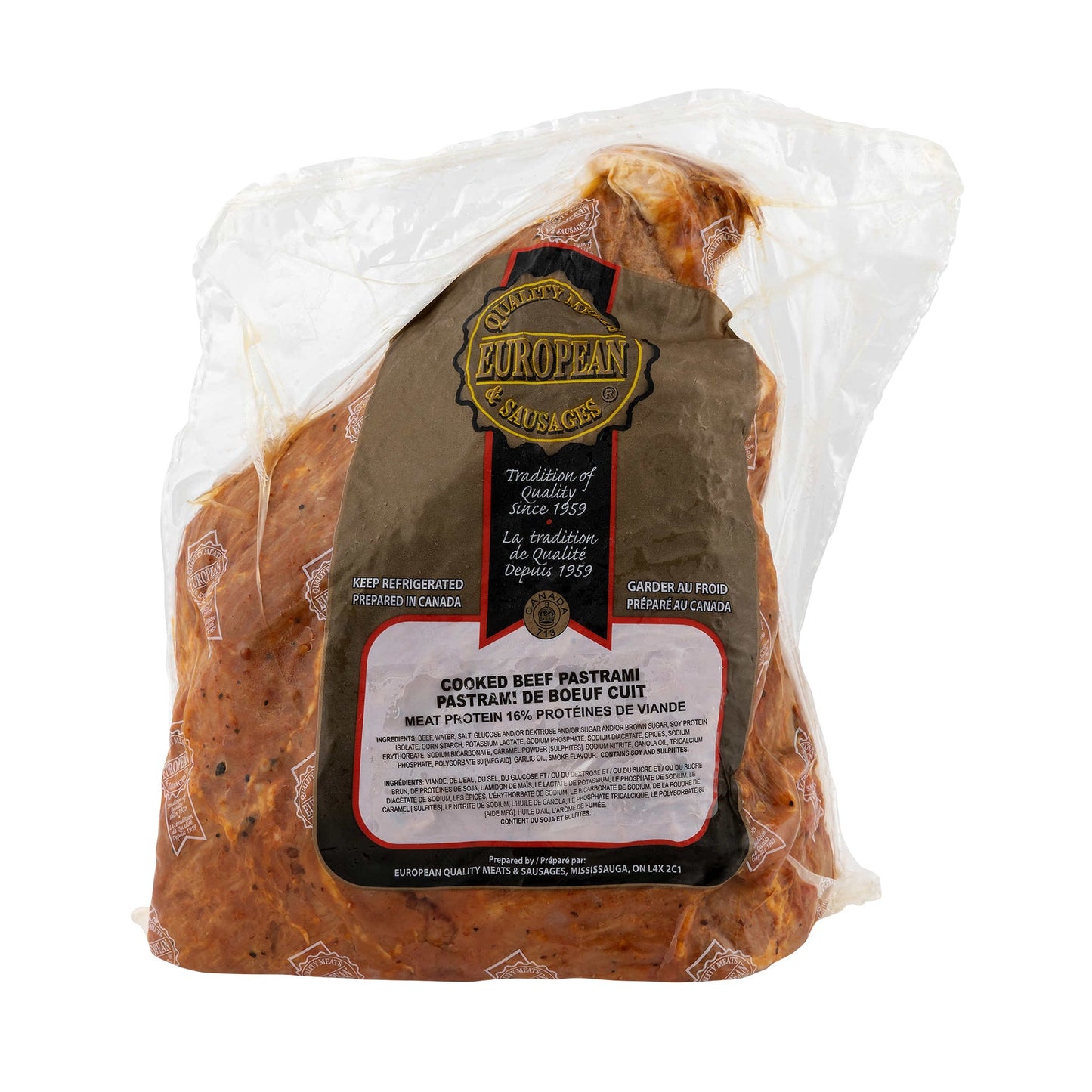 European Quality Meats- Cooked Beef Pastrami 3.5kg average weight* - image 1