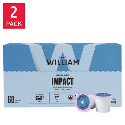 Cafe William Impact Dark Roast Single-serve K-cup Coffee Pods, 120-count - image 1
