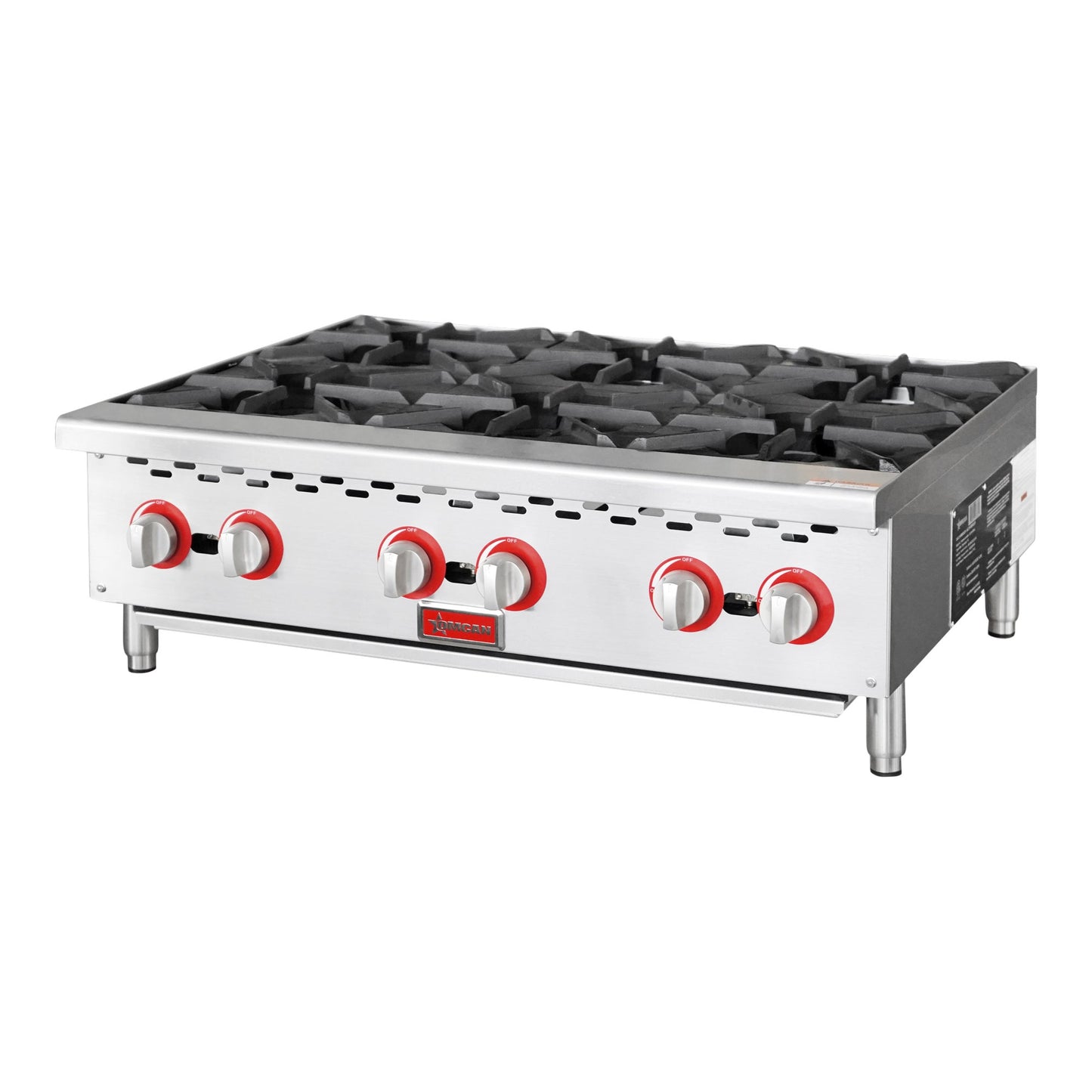 Omcan 36 in. Commercial 6 Burner Hot Plate - image 1