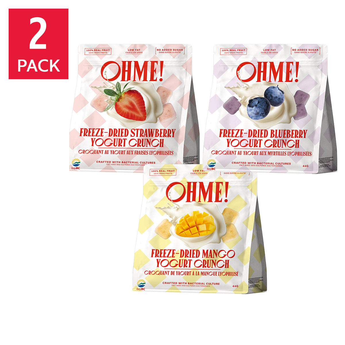 OHME! Freeze-Dried Fruit and Yogurt Crunch Variety, 6 - pack - image 1