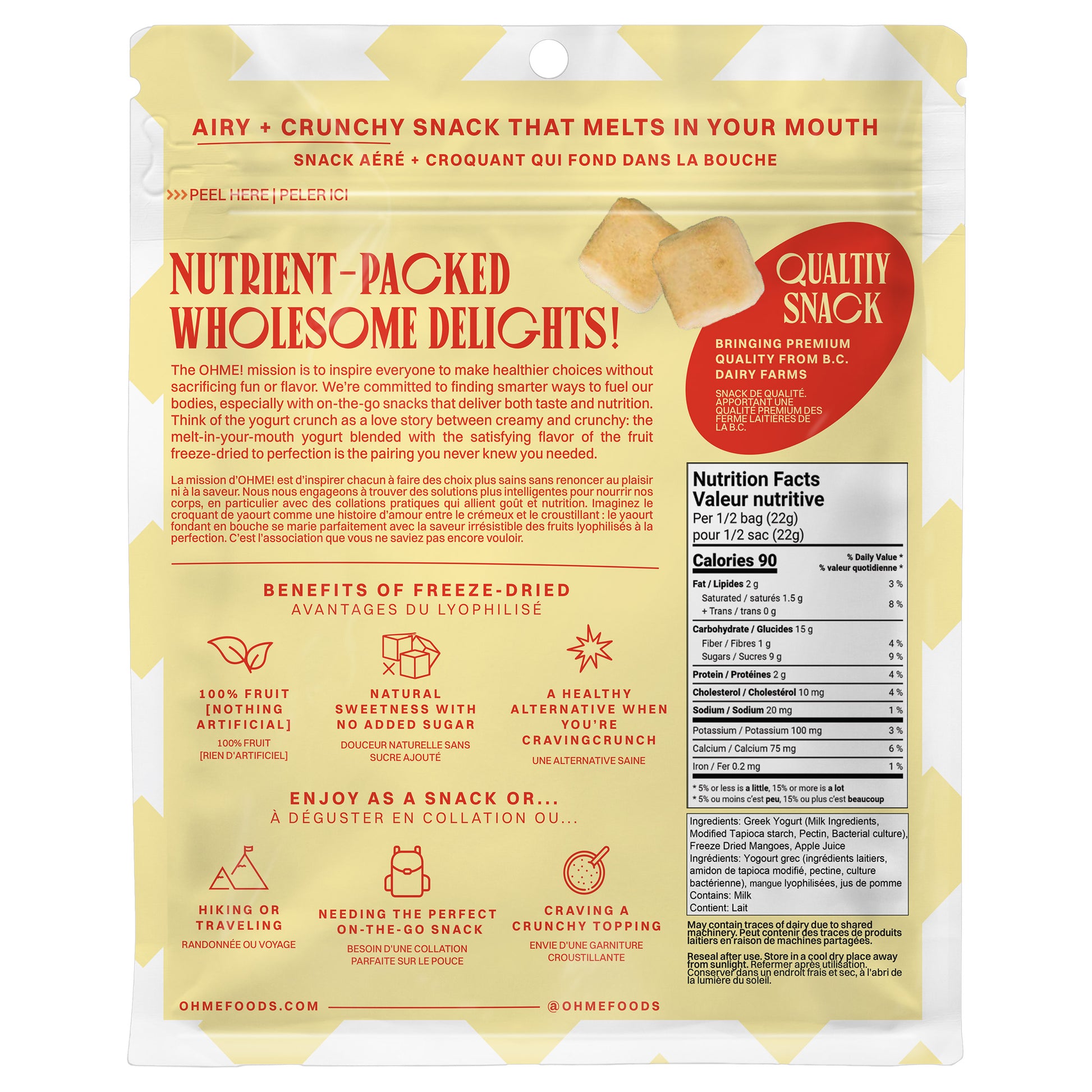 OHME! Freeze-Dried Fruit and Yogurt Crunch Variety, 6 - pack - image 3