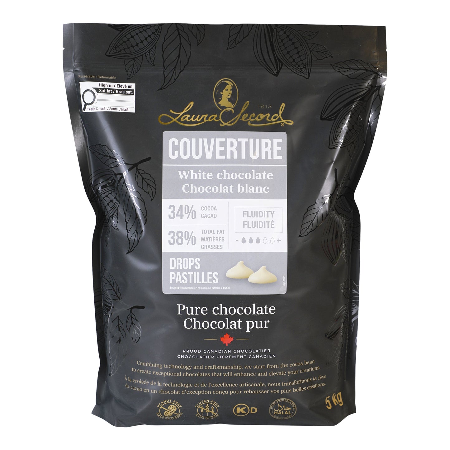 Laura Secord White Chocolate Couverture 5kg - image 1