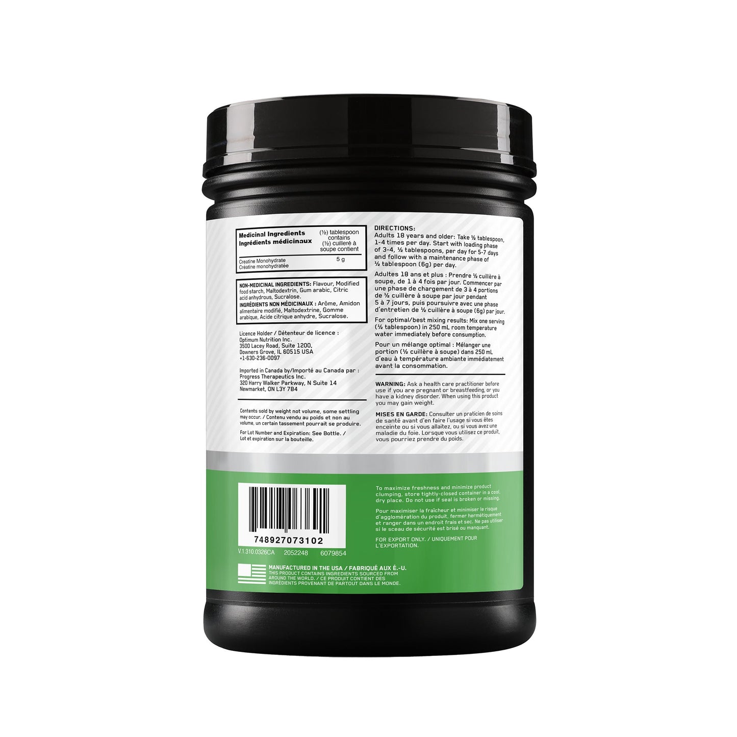 Optimum Nutrition Creatine Blueberry Lemonade, 1.2 kg - image 4