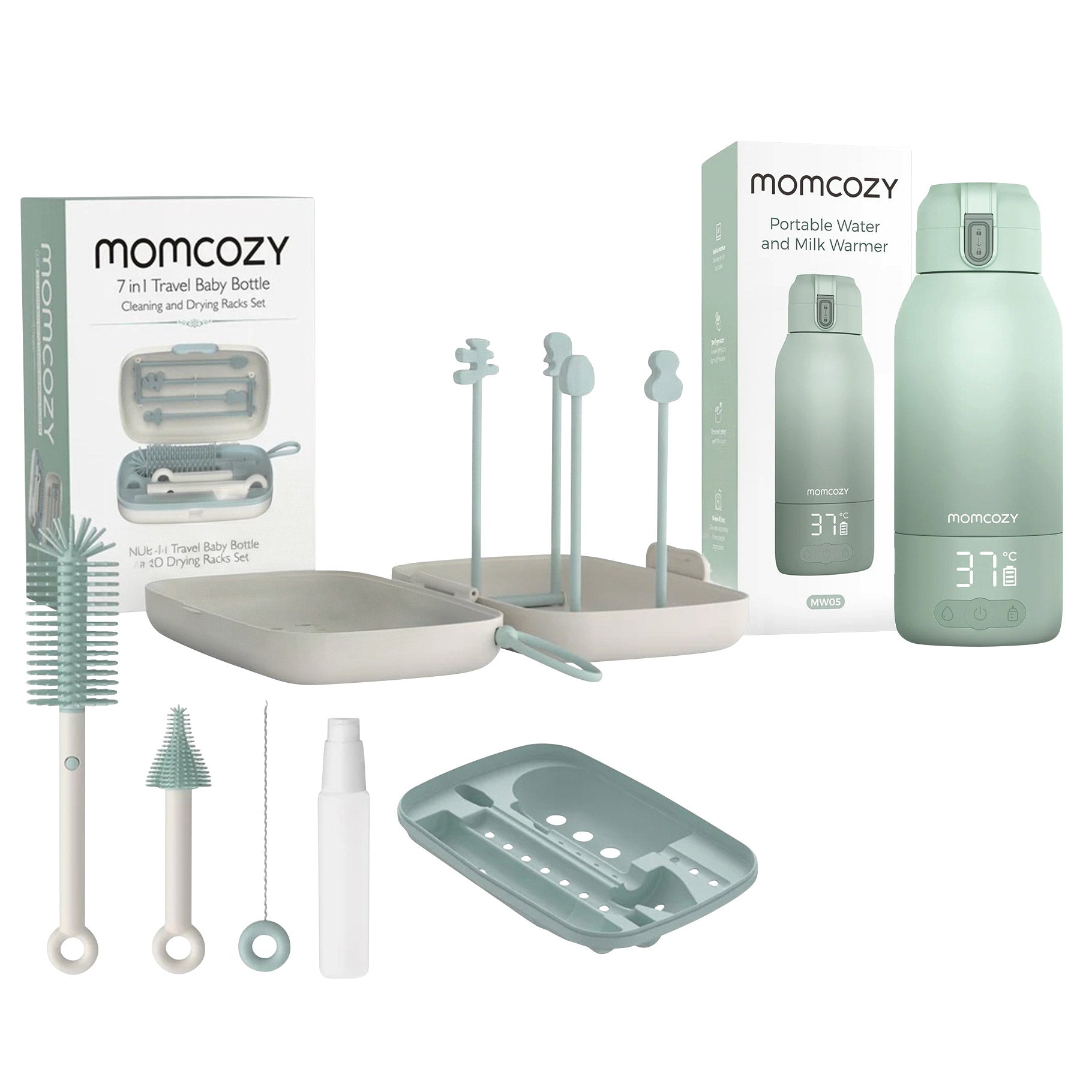Momcozy Bottle Warmer + Portable Bottle Brush Set - image 1