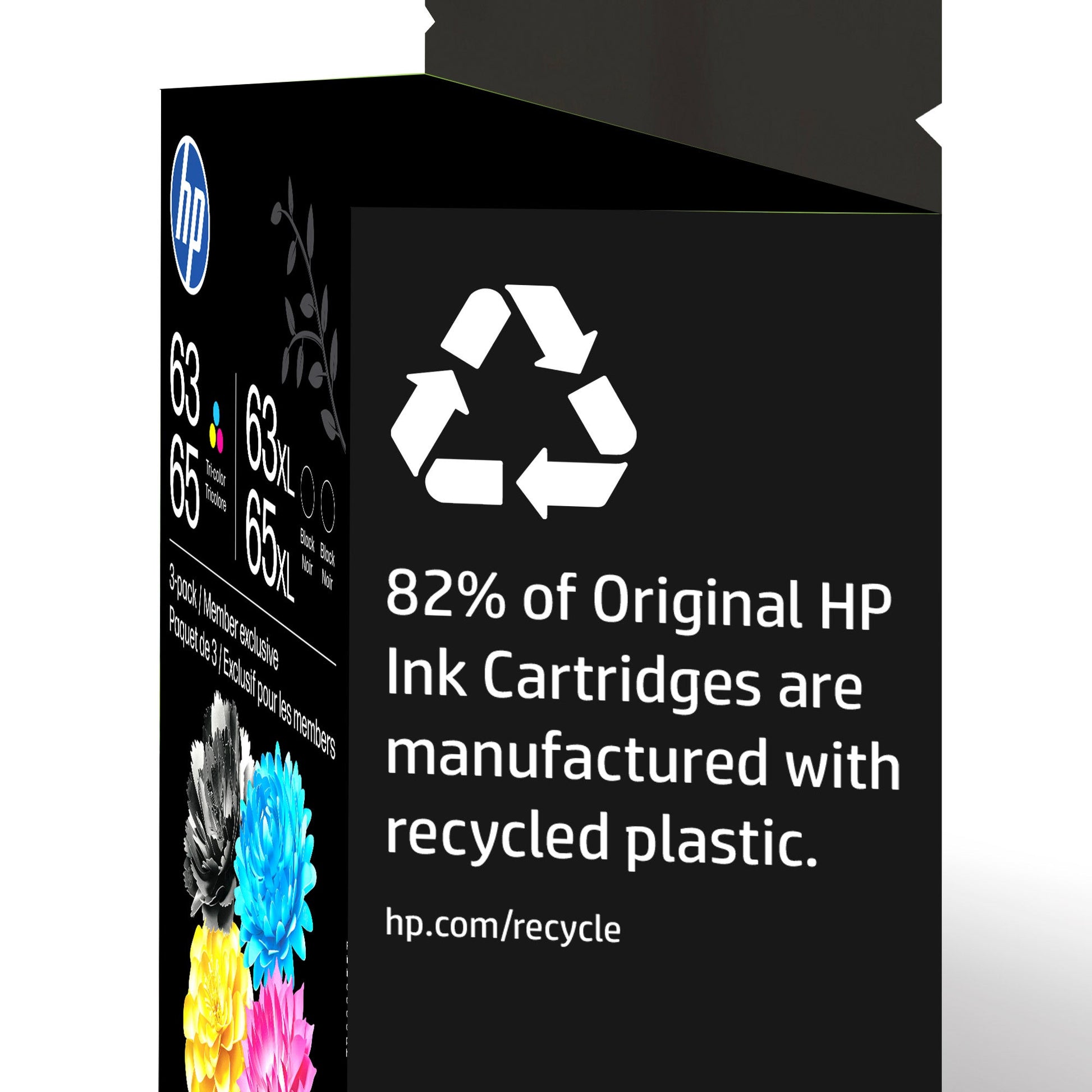 HP Genuine 63/65 Color/Black XL Ink Cartridge Set (C1SE7BN), 3-Pack Combo - image 3