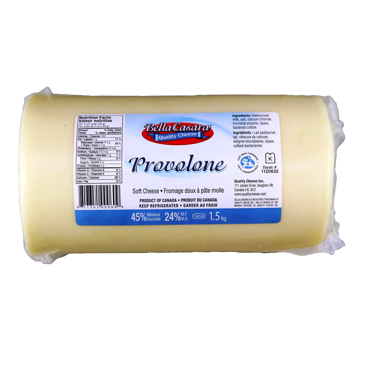 Bella Casara Provolone Cheese, 1.5 kg average weight* - image 1