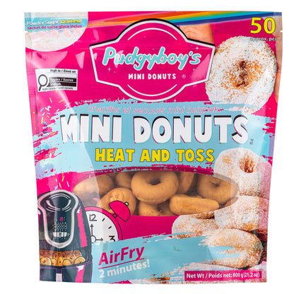 Pudgyboy's Heat & Toss Mini Donuts with Powdered Sugar, 4-pack - image 2