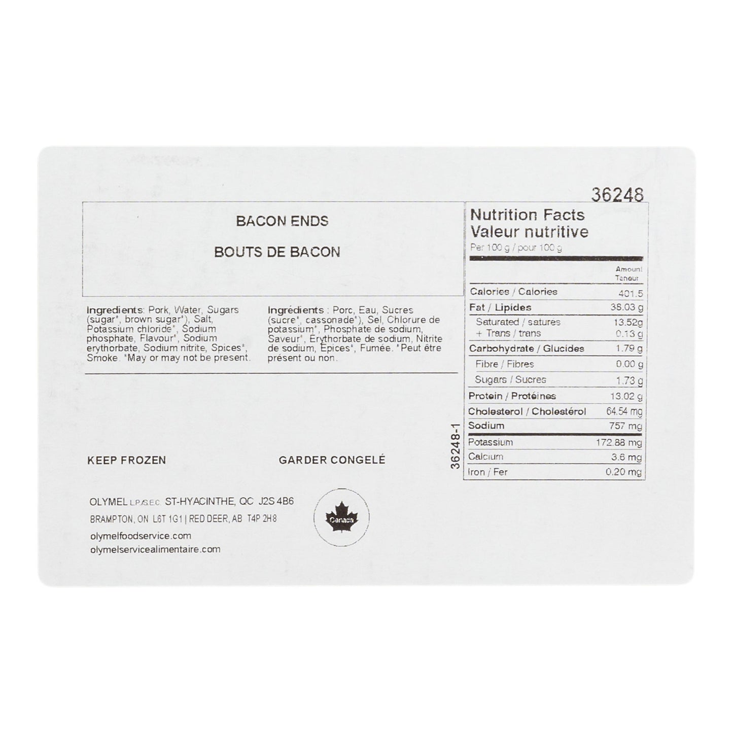 Olymel, Bacon Ends, 5kg - image 1