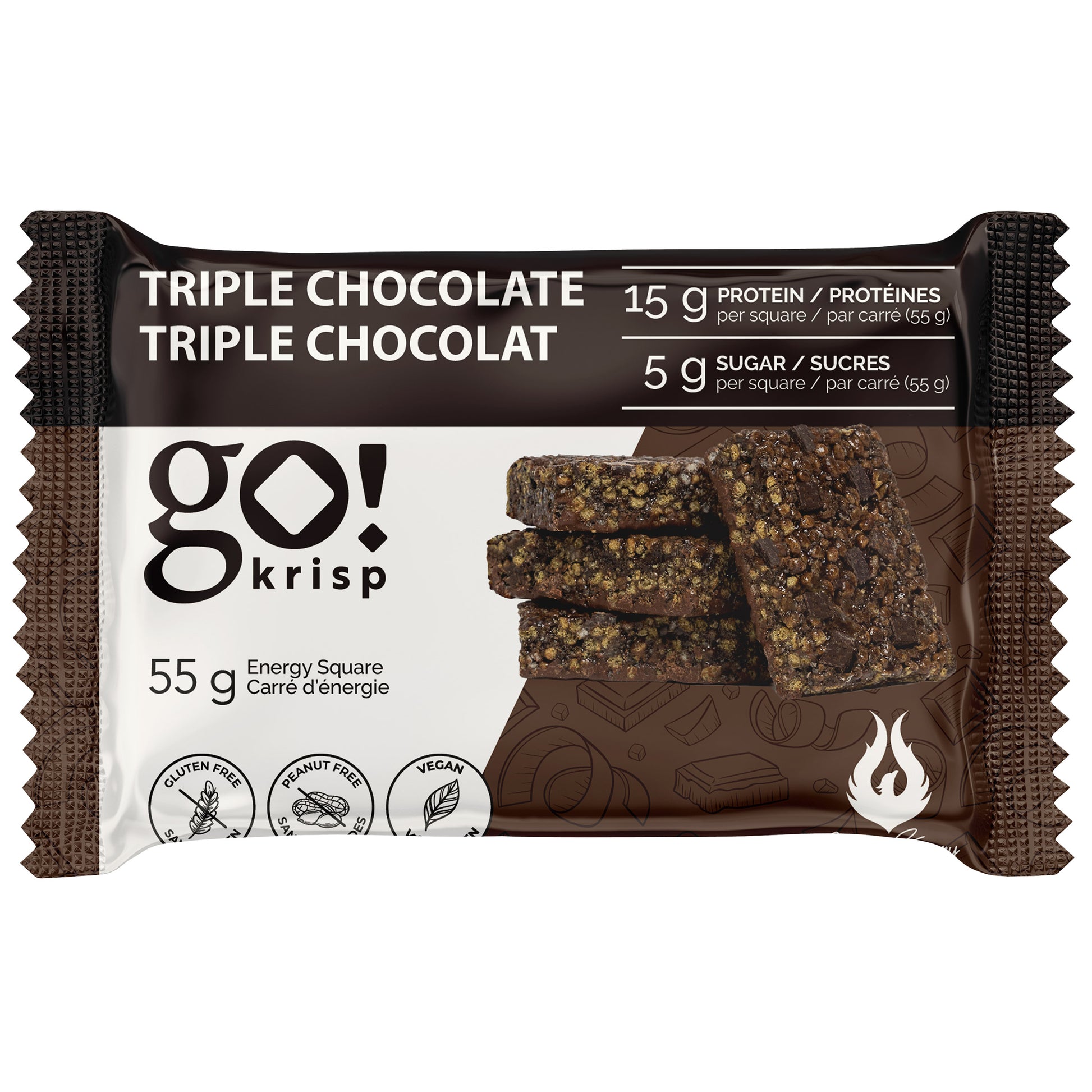 Go!Krisp Protein Squares, Triple Chocolate and Cookies N' Cream, 24 × 55 g - image 2