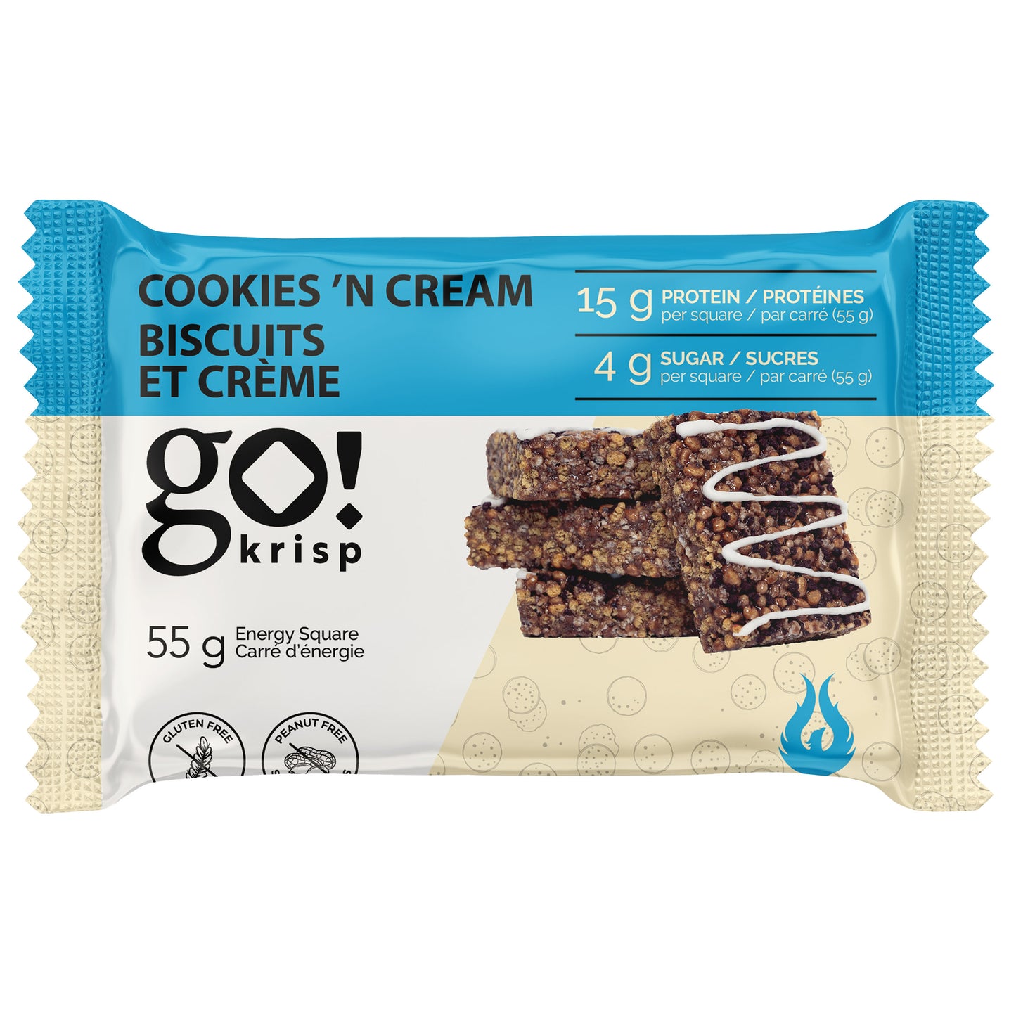 Go!Krisp Protein Squares, Triple Chocolate and Cookies N' Cream, 24 × 55 g - image 3