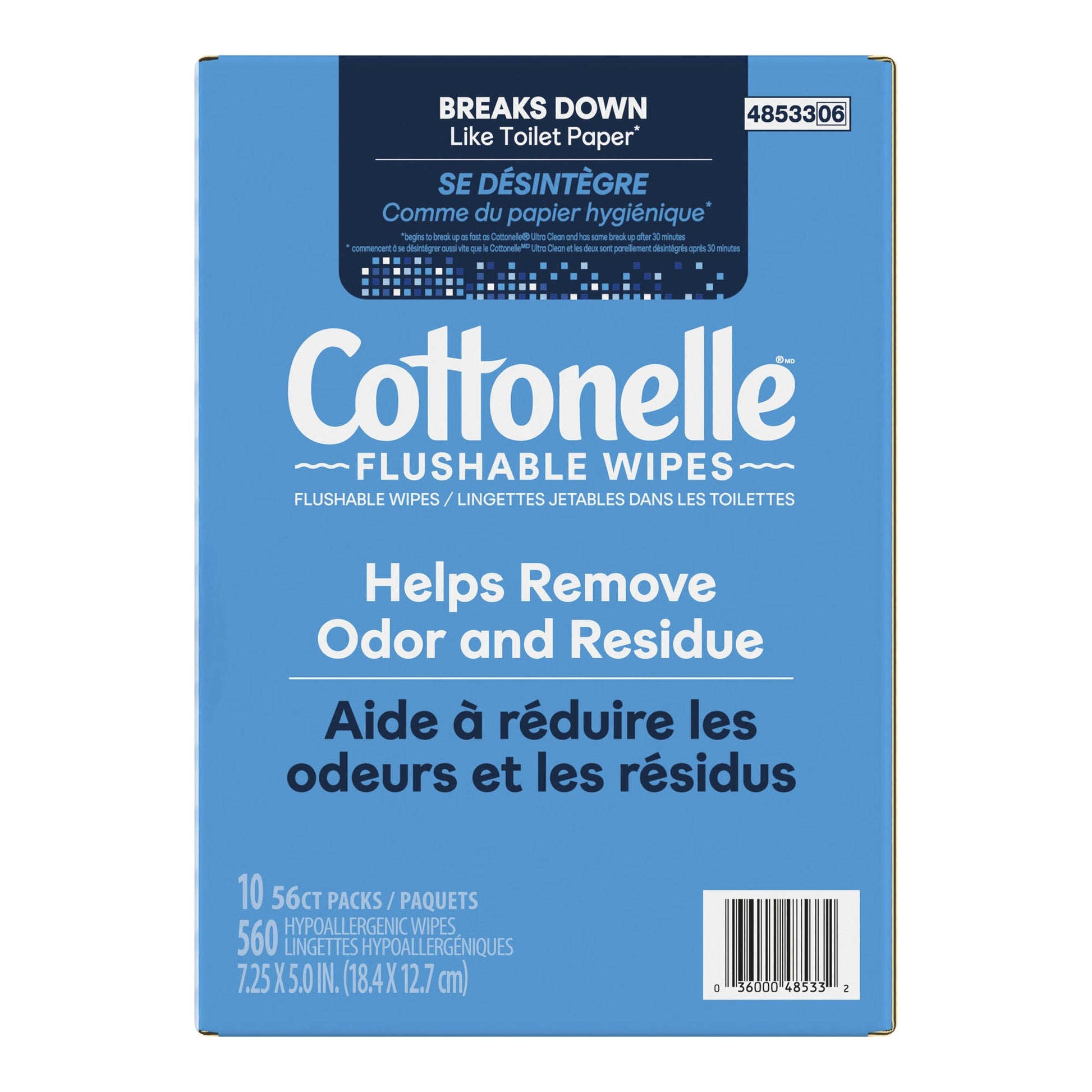 Cottonelle Flushable Wipes, 10 packs of 56 - image 2