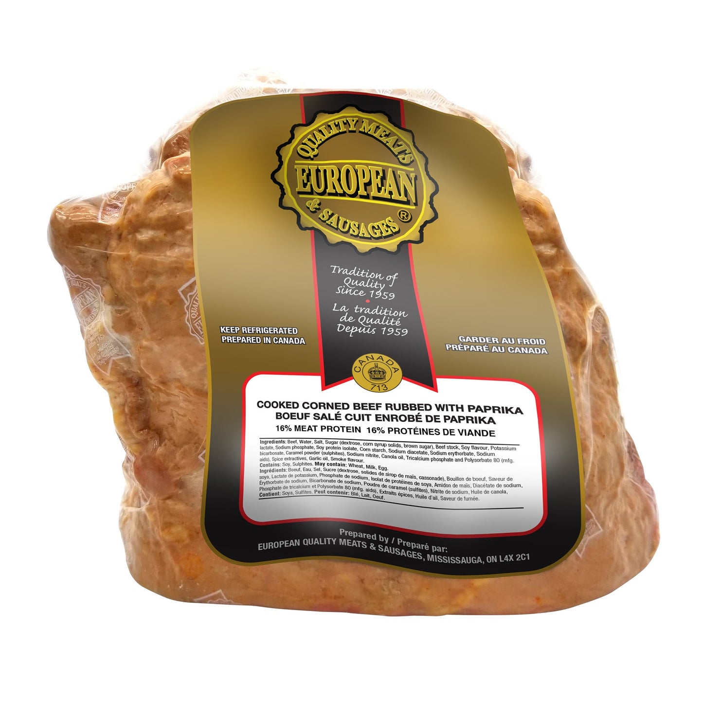 European Quality Meats- Cooked Corned Beef 3.5kg average weight* - image 1