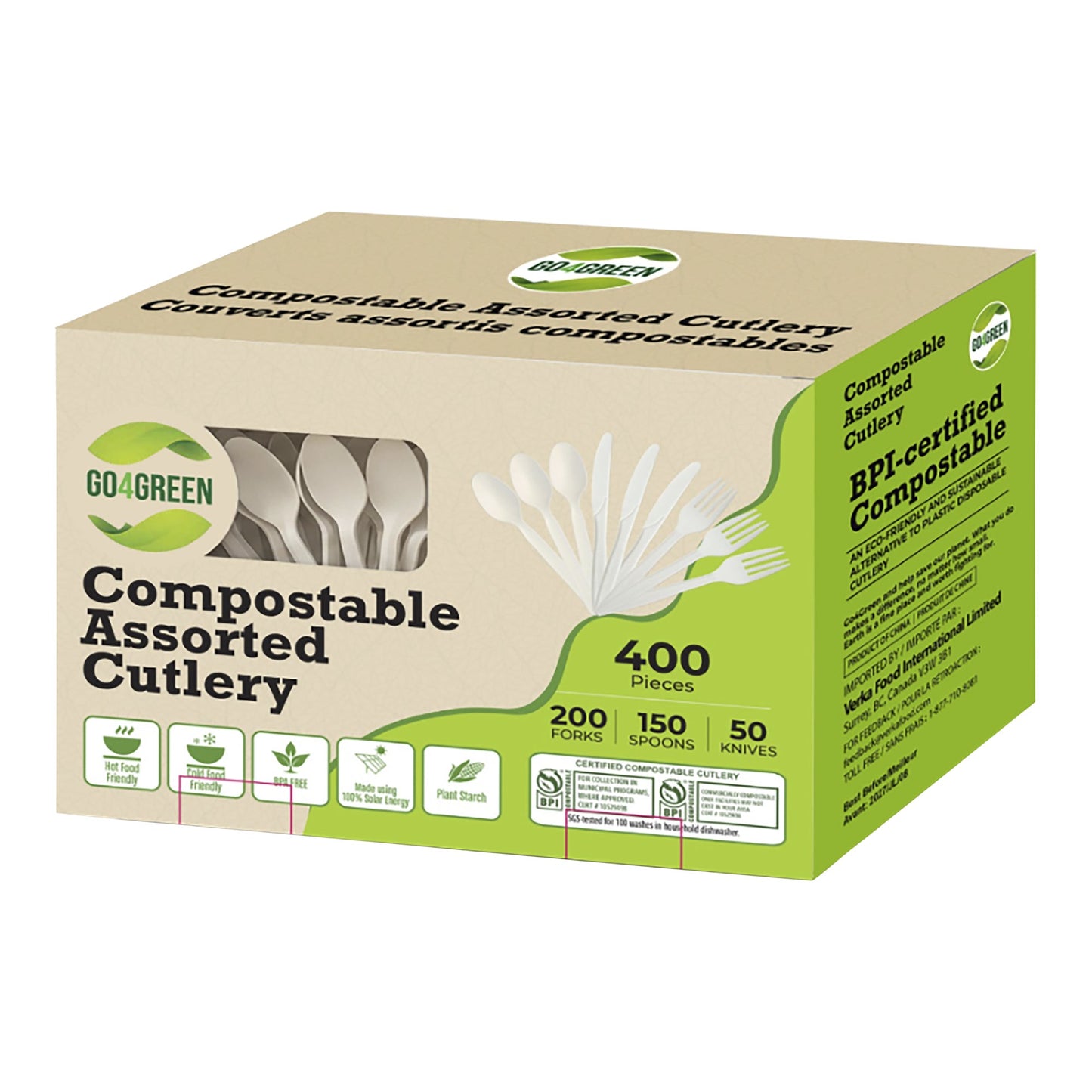 Go4Green Assorted Compostable Cutlery 100-pack - image 1