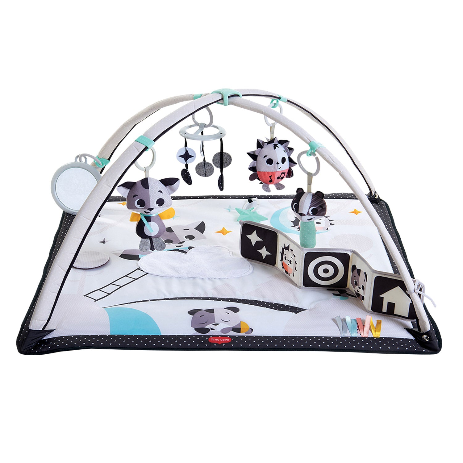 Tiny Love Magical Tales Black & White Gymini & Tummy Time Play Mat - image 1