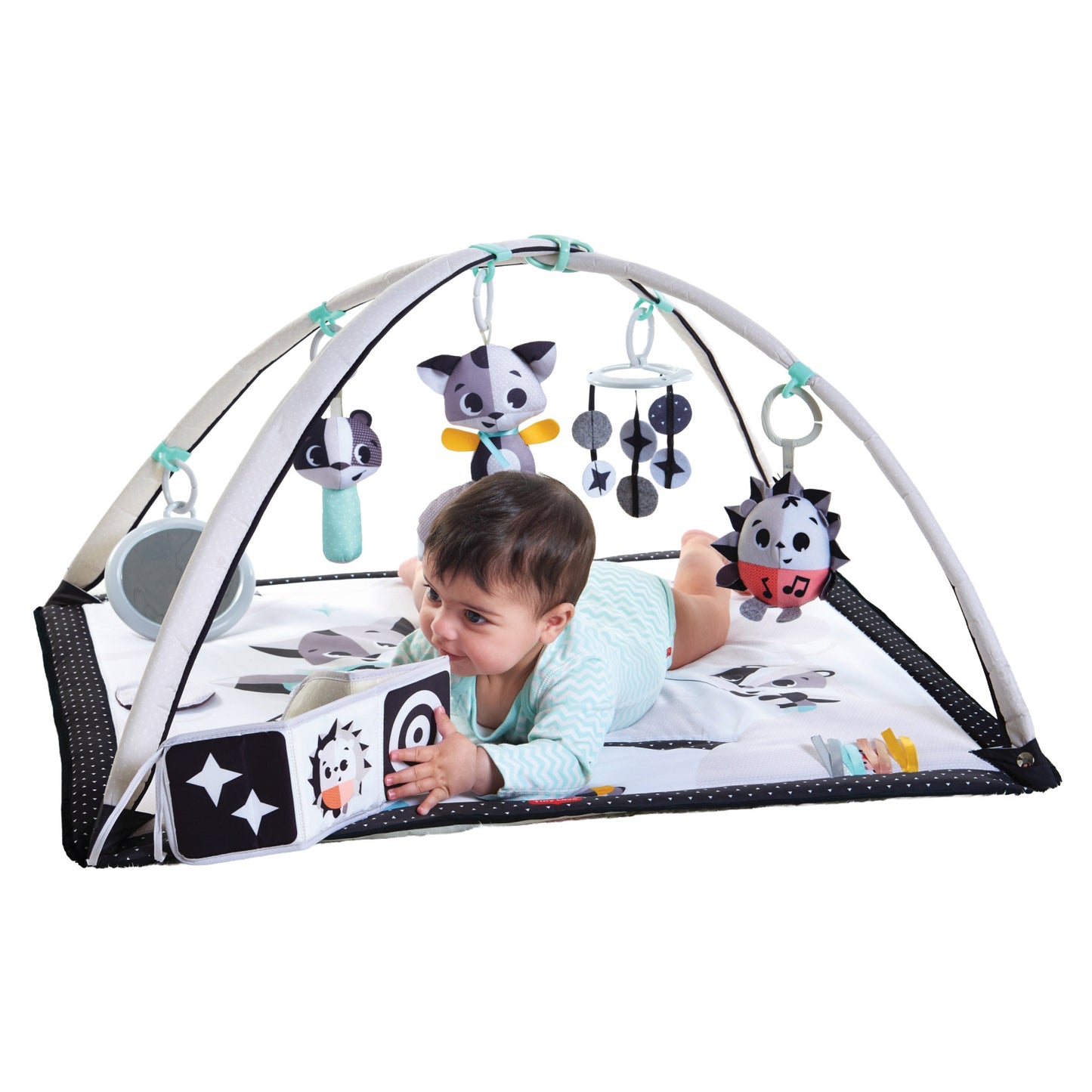 Tiny Love Magical Tales Black & White Gymini & Tummy Time Play Mat - image 2