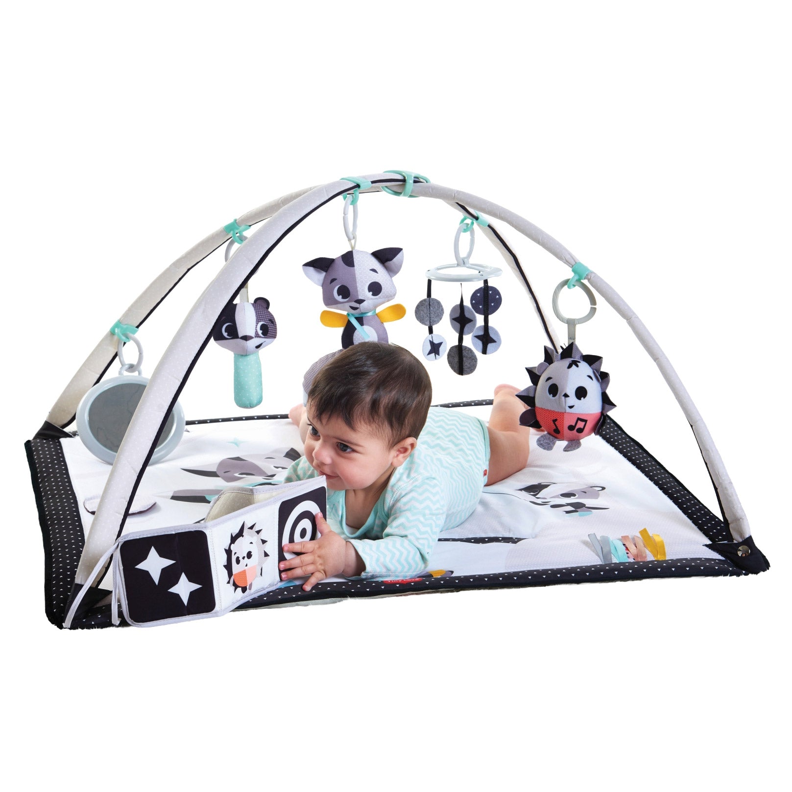 Tiny Love Magical Tales Black & White Gymini & Tummy Time Play Mat - image 2