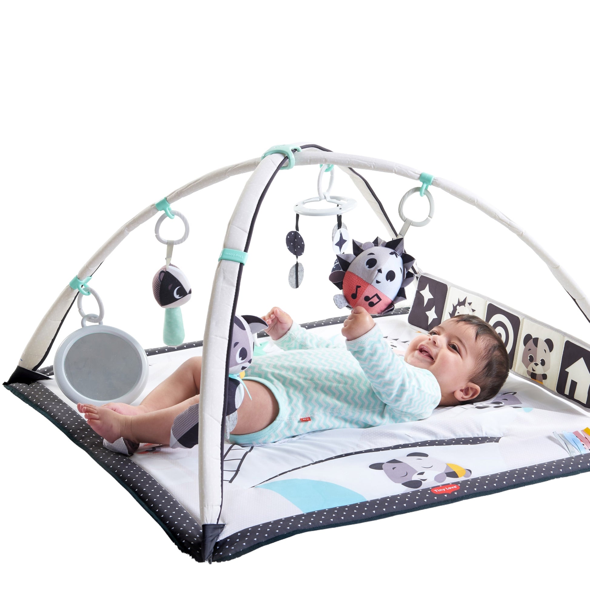 Tiny Love Magical Tales Black & White Gymini & Tummy Time Play Mat - image 4