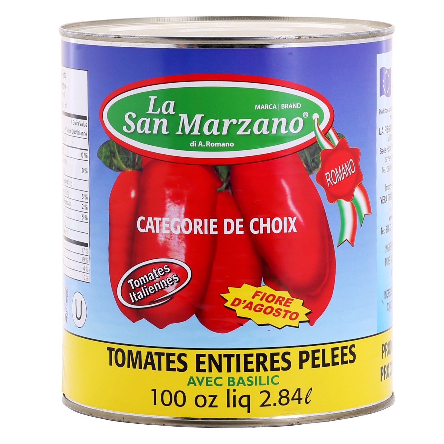 La San Marzano Italian Whole Peeled Tomatoes, 2.84 L - image 1