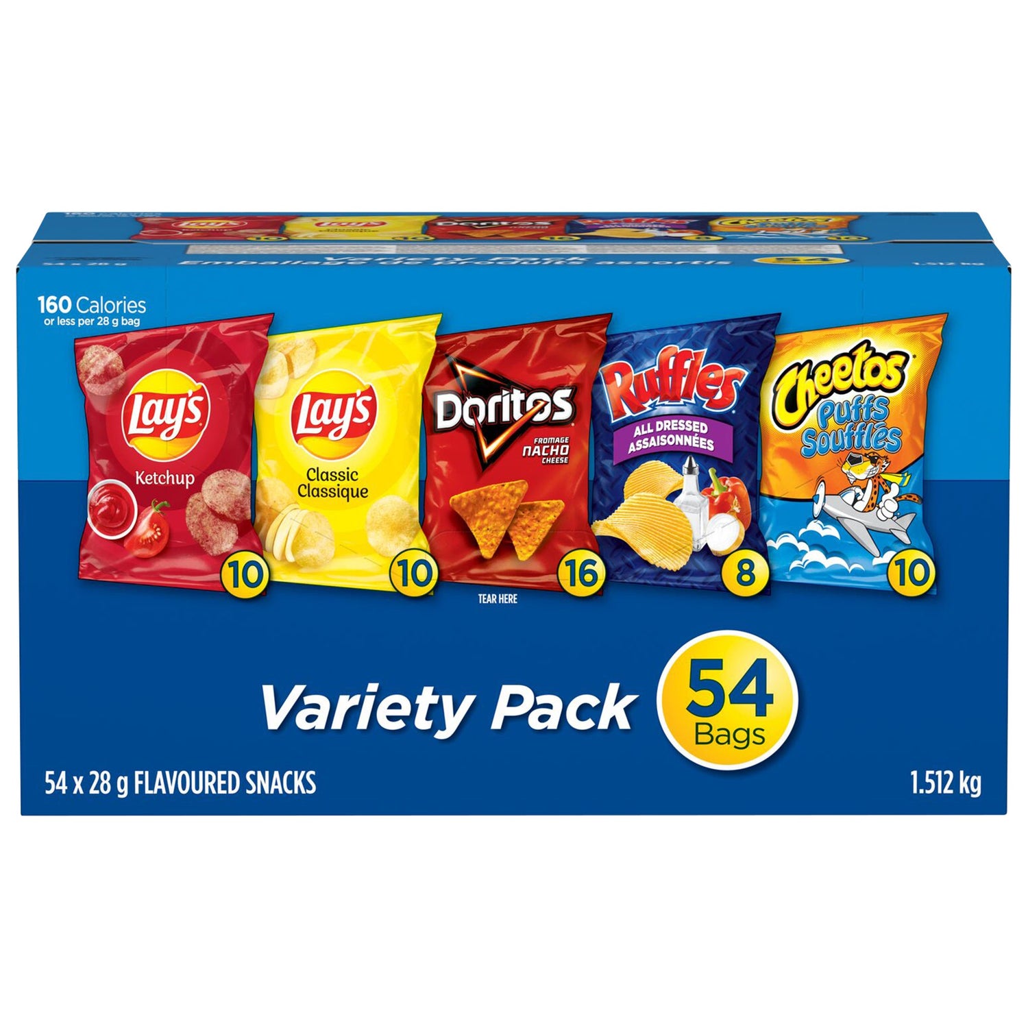 Frito-Lay Flavoured Snacks, Variety Pack, 54 × 28 g — product image