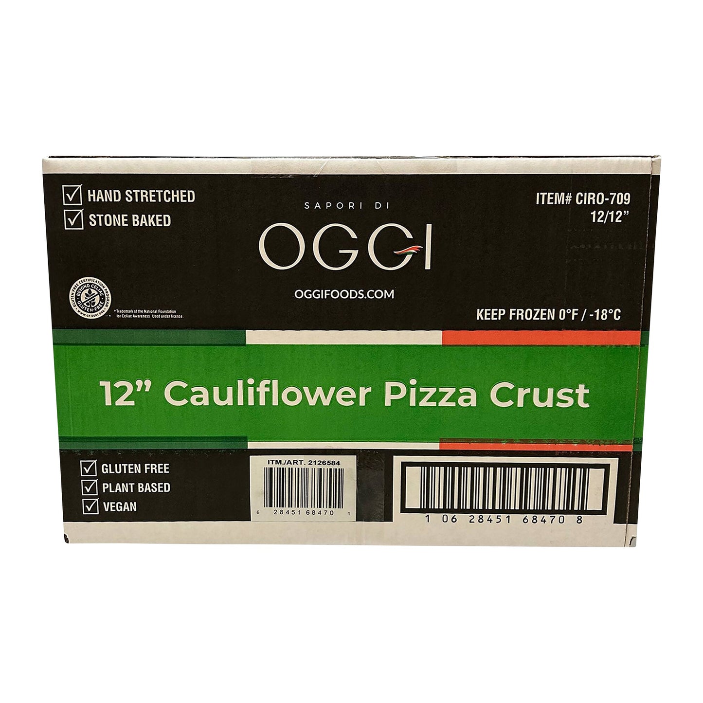 Oggi Cauliflower Crust 12 x 12", 3.6 kg - image 1