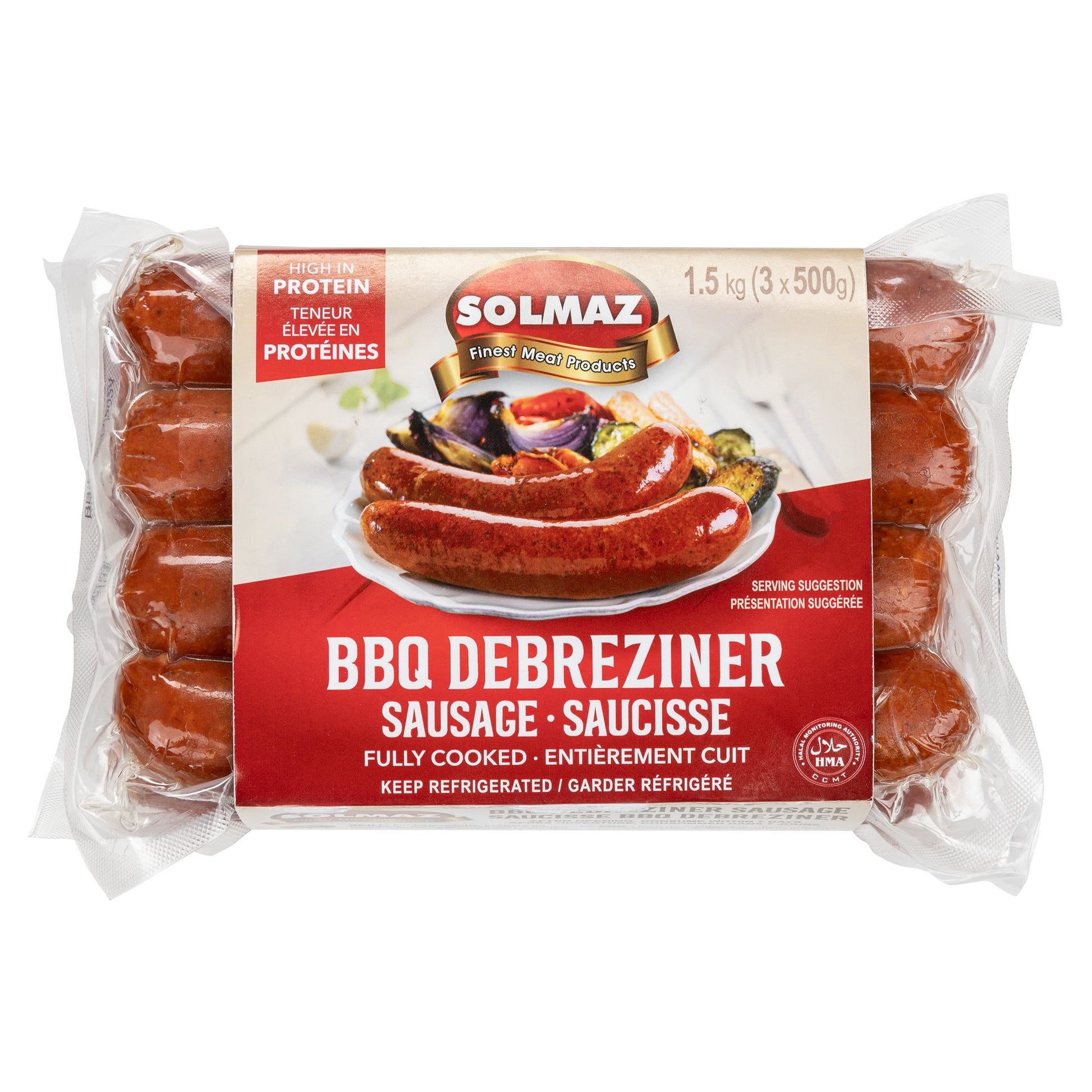 Solmaz Halal Barbecue Sausage, 3 × 500 g - image 1