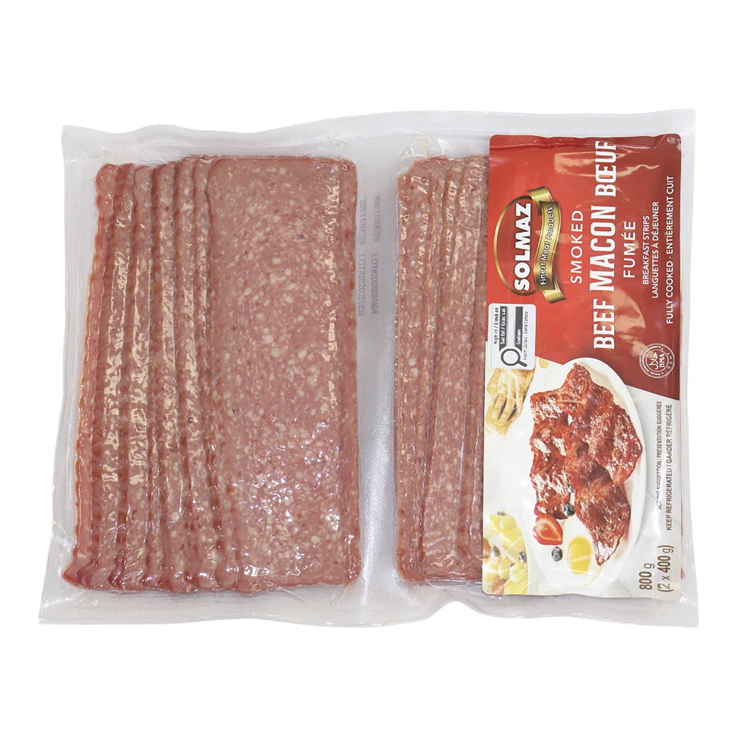 Solmaz Beef Bacon, 2 × 400 g - image 1