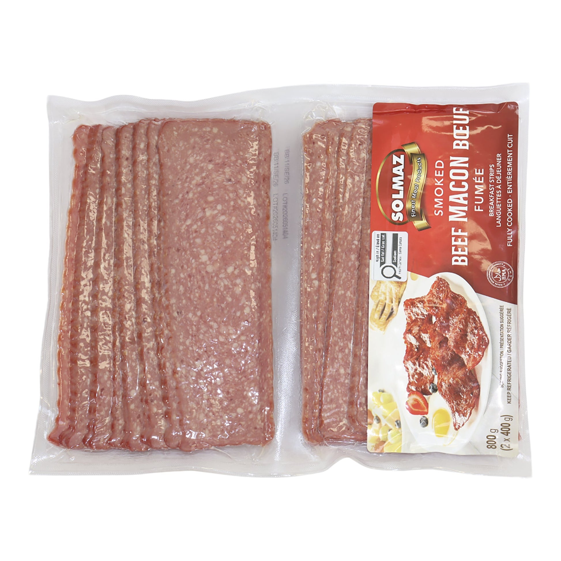 Solmaz Beef Bacon, 2 × 400 g - image 1