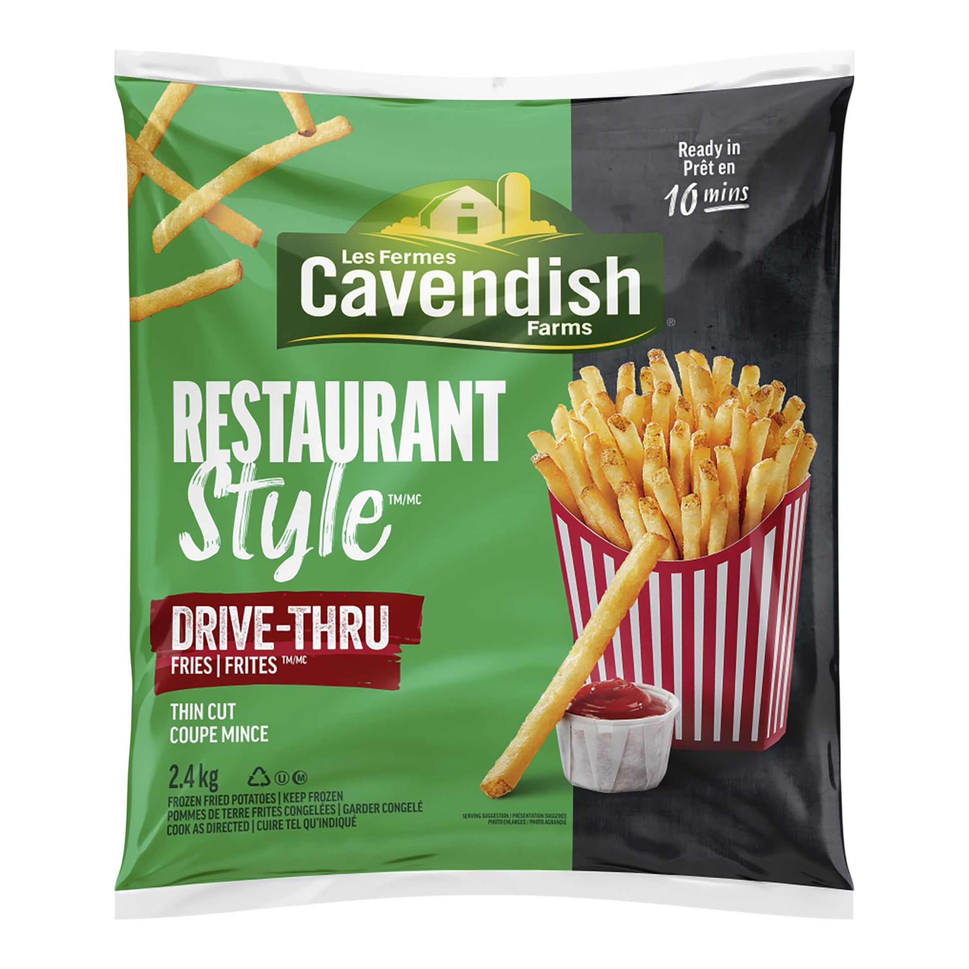 Cavendish Farms Restaurant Style Drive-Thru Thin Cut Fries, 2.4kg - image 1