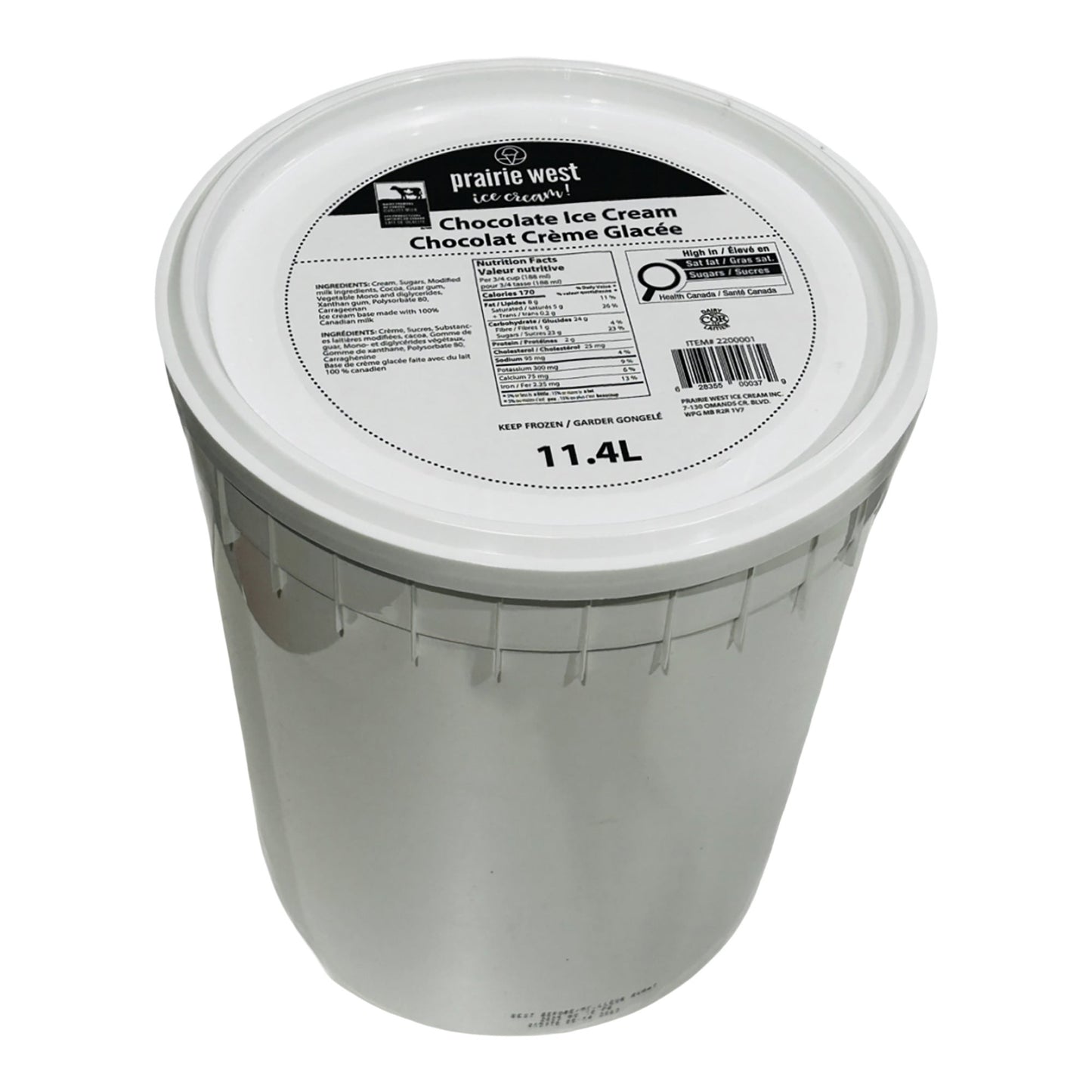 Prairie West Chocolate Ice Cream 11.4L - image 1