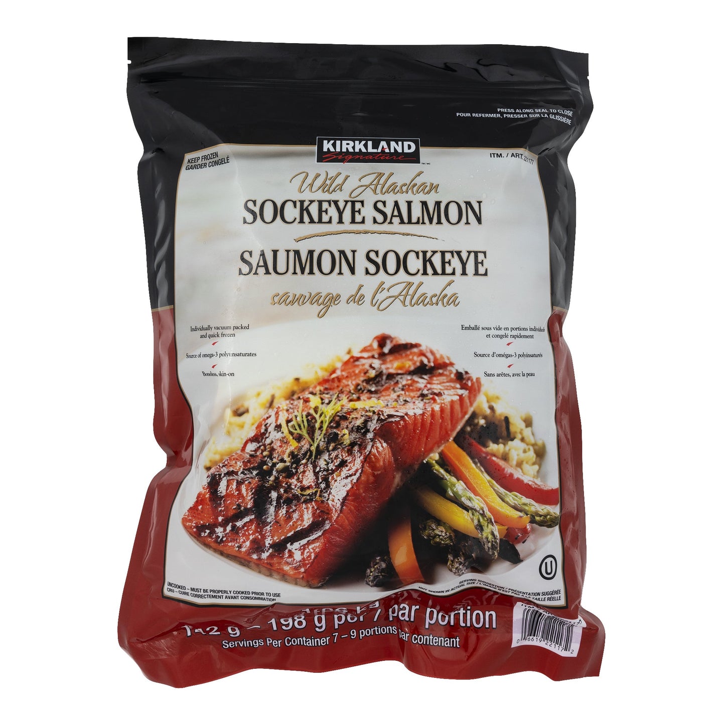 Kirkland Signature Frozen Wild Alaskan Sockeye Salmon, 1.36 kg - image 3