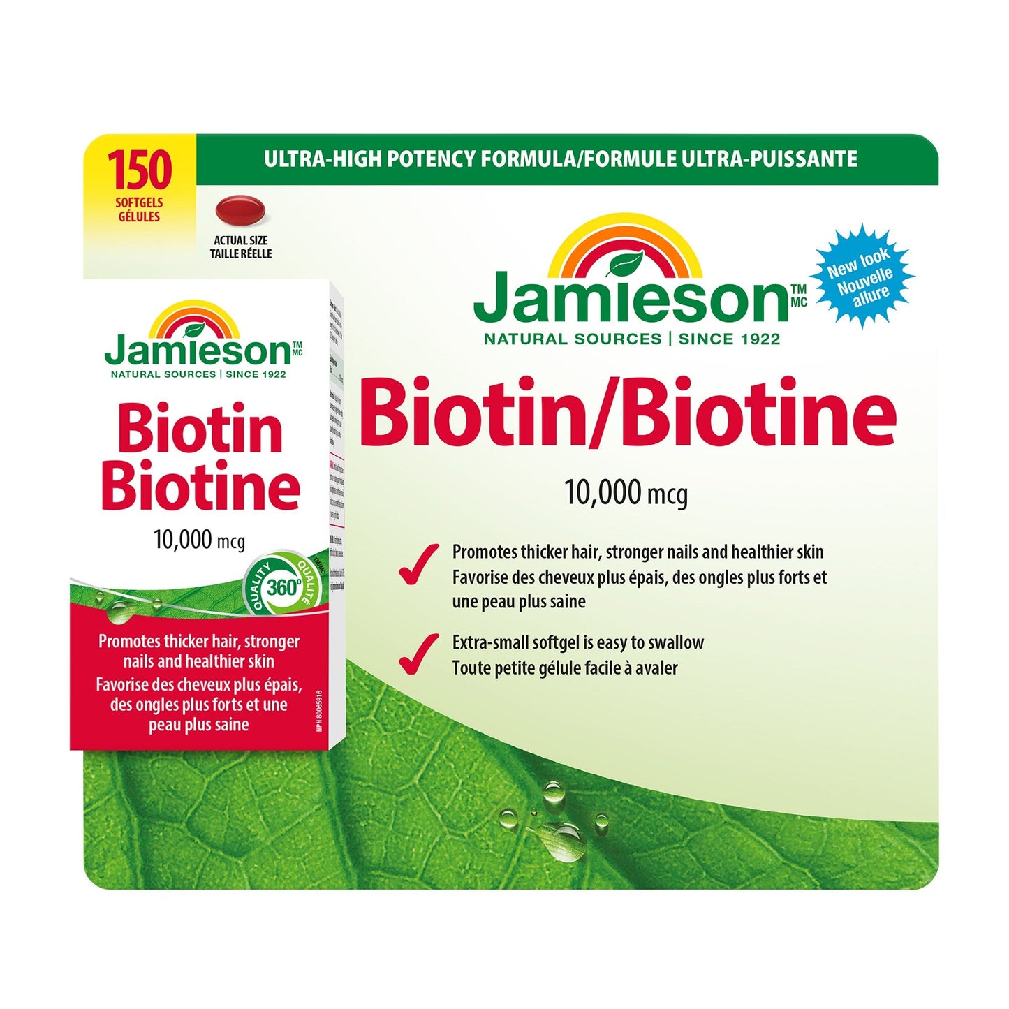 Jamieson Biotin 10,000 mcg, 150 Softgels - image 4