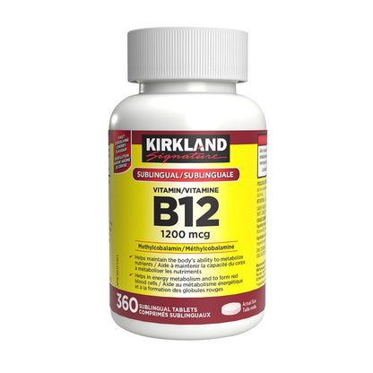 Kirkland Signature Vitamin B12 1200 mcg, 360 sublingual tablets - image 4