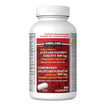 Kirkland Signature Acetaminophen 500 mg, 500 caplets - image 1