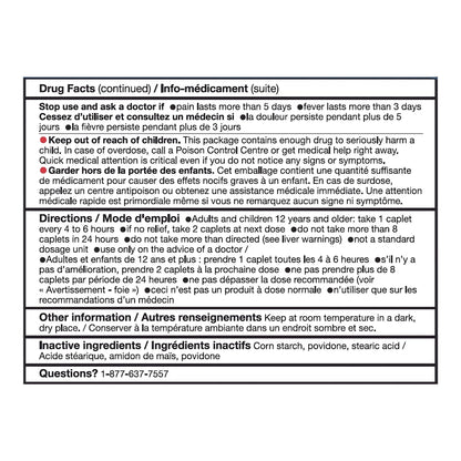 Kirkland Signature Acetaminophen 500 mg, 500 caplets - image 3