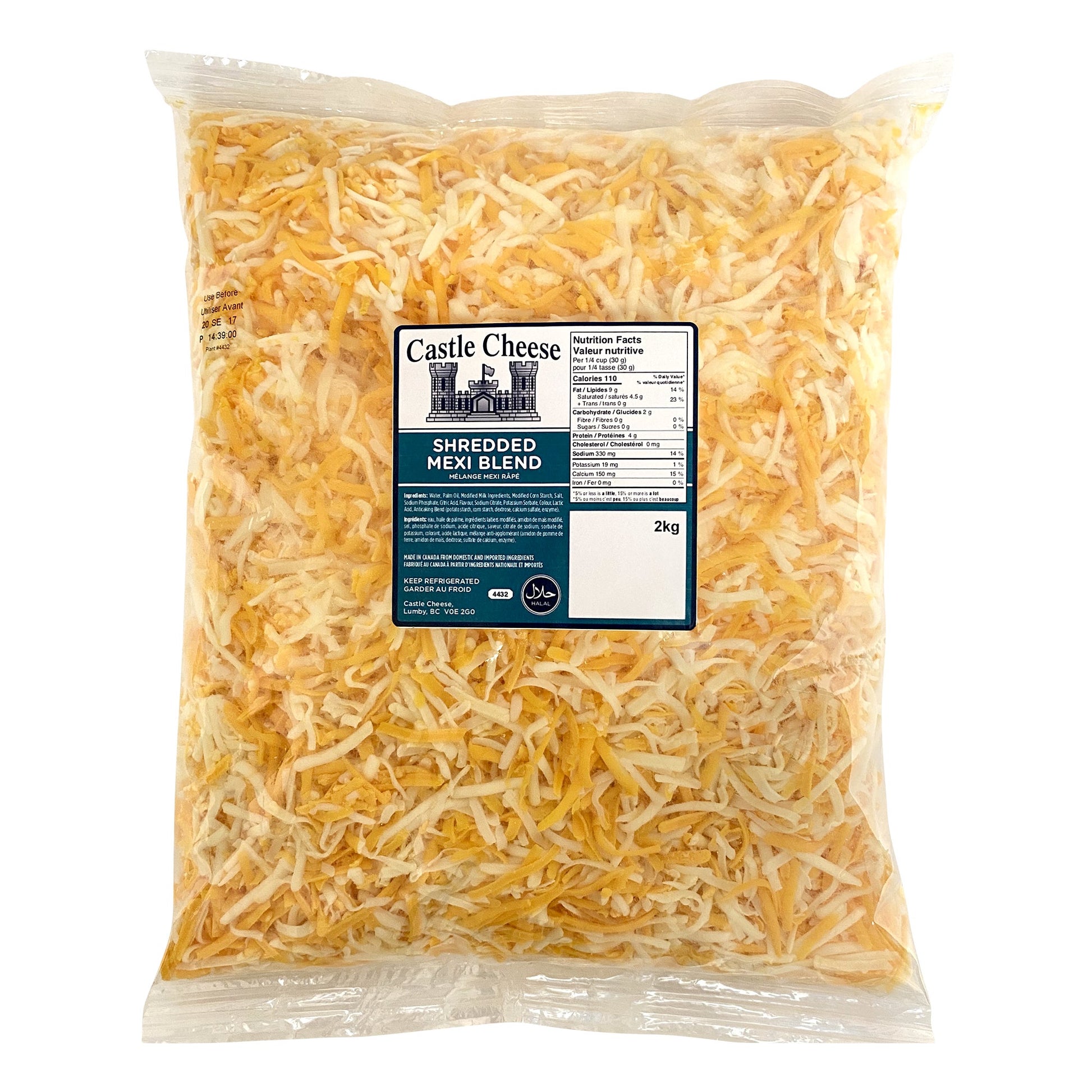 Castle Cheese Shredded Mexi Blend, 2 kg - image 1